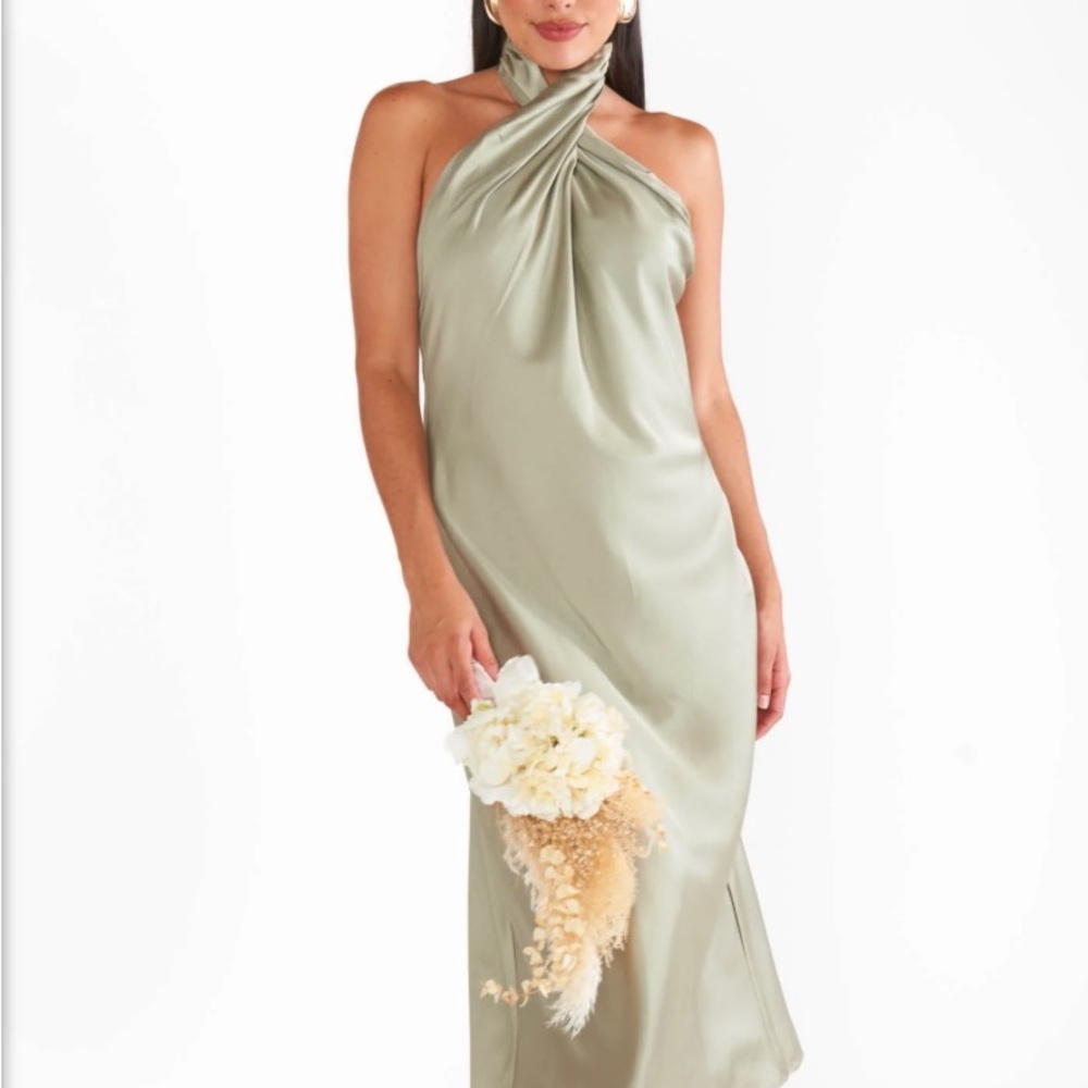 Show Me Your MuMu Jasmine Halter Midi Dress